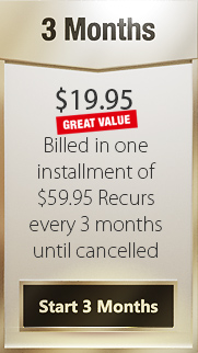 3 Months - Billed in one installment of $59.95. Recurs Every 3 months.